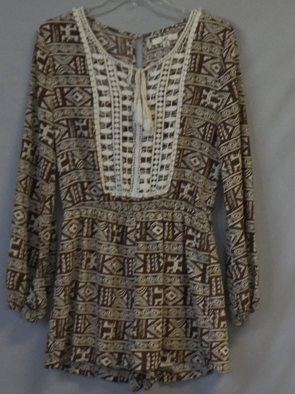 Vintage Ya Los Angeles Bohemian Printed Romper A573